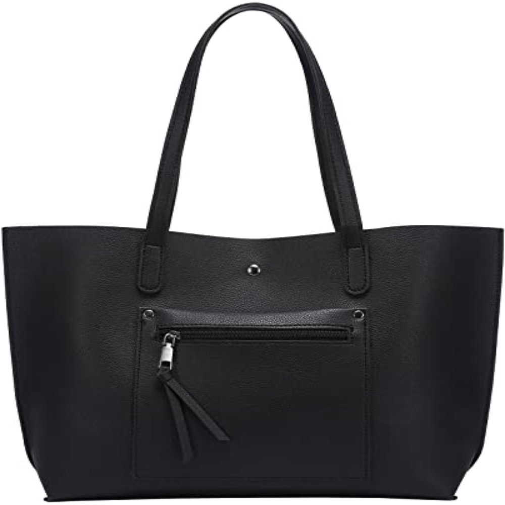 Loiral Tote Bag For Women Large Capacity Shoulder Bag with Front Pocket Pebbled